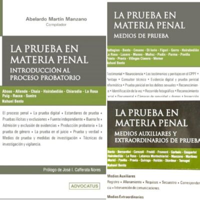 La Prueba en Materia Penal -3 Tomos-